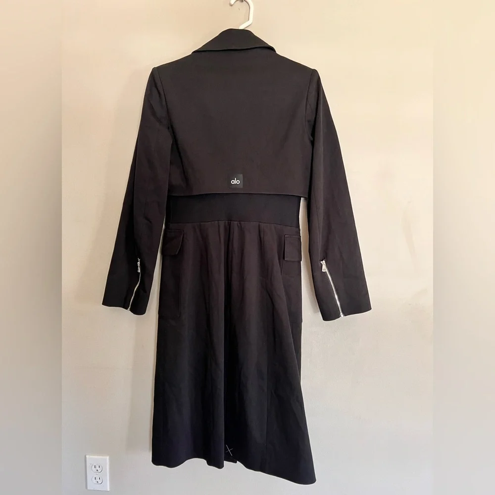 Alo Yoga Formation Black Trench Coat Size Small. - Picture 6 of 8